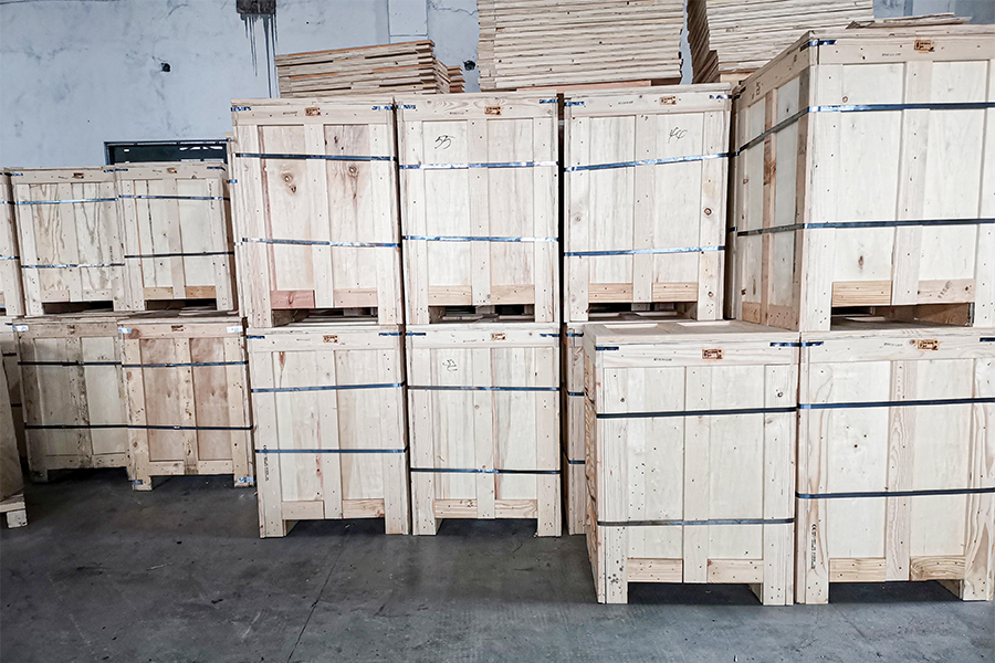 Embalaje de madera de exportación